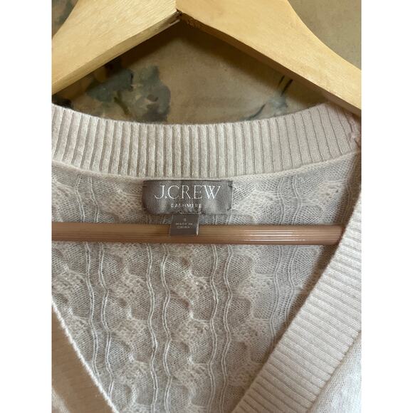 J. Crew Cashmere Shrunken Cable Knit V-neck Cardigan S - Picture 6 of 9